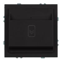 Выключатель карточный (механизм) Stekker 250В 40А Эмили RSW40-5114-05 черный уголь soft touch 50700