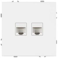 Розетка ЭРА Galaxy 15-3108-08 информационная двойная 2XRJ45 IP20 белый матовый Б0070770