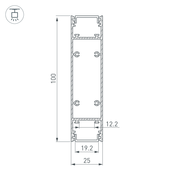 Профиль Arlight SL-Line-2522-2500 Black 033735
