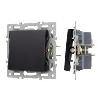 Механизм выключателя одноклавишный непроходной SWT-MK01-PL-BK (250V, 16A) Arlight 043711