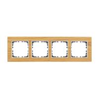 Рамка LK Studio 4-постовая из натурального светлого дерева (дуб) LK60 864455-1