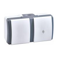Выключатель Mono Electric Octans IP54 одноклавишный - одноклавишный проходной бело-серый 154-020001-196 Выключатель Mono Electric Octans IP54 одноклавишный - одноклавишный проходной бело-серый 154-020001-196
