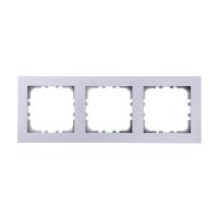 Рамка LK Studio 3-постовая (серебристый металлик) LK80 844303-1