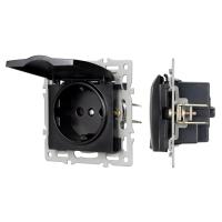 Механизм розетки влагозащищённый SCT-MCP-PL-BK (250V, 16A) Arlight 043746