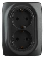 Розетка ЭРА 12 2x2P E Schuko со шторками 16A 250V 12-2108-05 Б0036446 Розетка ЭРА 12 2x2P E Schuko со шторками 16A 250V 12-2108-05 Б0036446