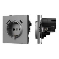 Механизм розетки с USB зарядкой SCT-TENDO-MUAC-PL-GR (230V, 16A) Arlight 054088