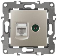 Розетка комбинированная RJ45+TV ЭРА 12 12-3110-04 Б0027444 Розетка комбинированная RJ45+TV ЭРА 12 12-3110-04 Б0027444