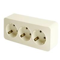 Розетка тройная 2P+PE Stekker София слоновая кость MST16-13-04 49501