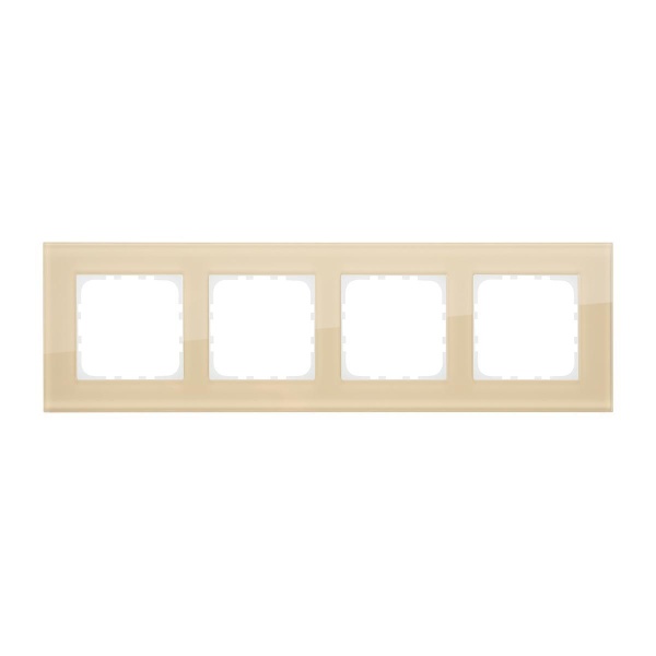 Рамка LK Studio 4-постовая, натуральное стекло (кремовый) LK80 844417-1