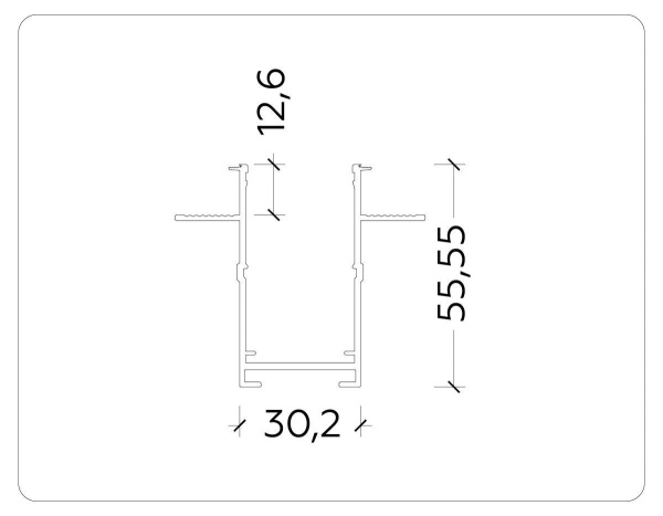 Шинопровод встраиваемый Ambrella Light Track System Magnetic 220V GL1012