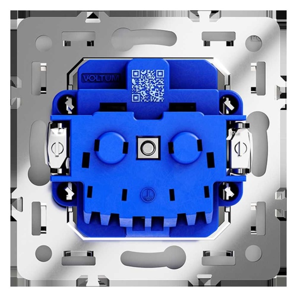 Розетка встраиваемая Voltum S70 с заземлением 16А, (белый матовый) VLS040102