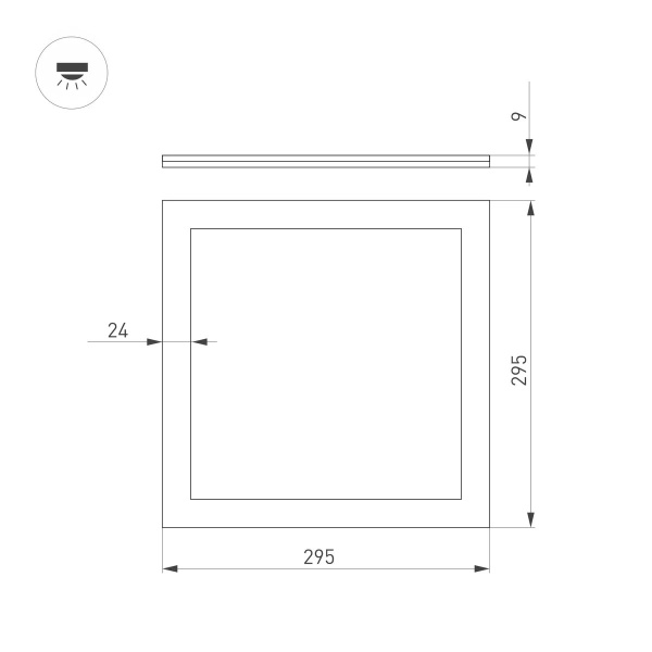 Встраиваемый светодиодный светильник Arlight DL-Intenso-S300x300-18W Day4000 043550