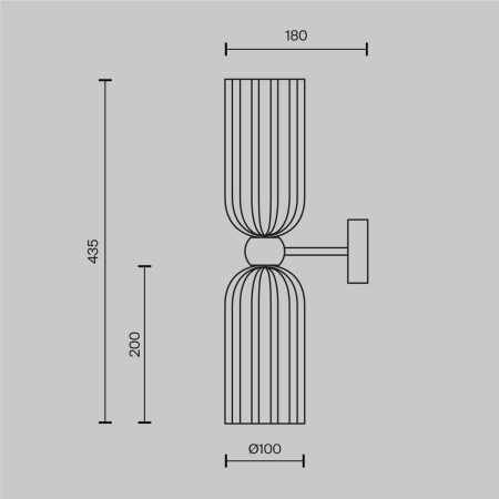 Настенный светильник Maytoni Antic MOD302WL-02CG