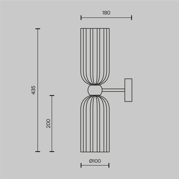 Настенный светильник Maytoni Antic MOD302WL-02CG
