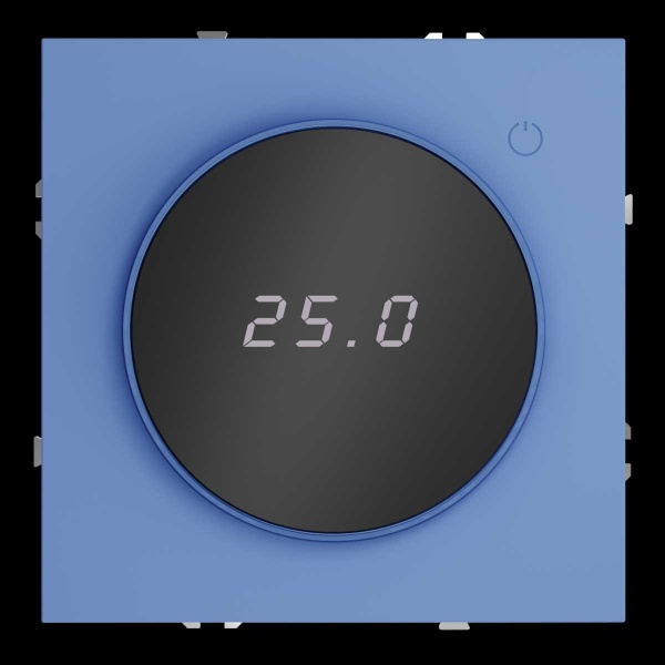 Терморегулятор электронный S70 с индикацией и датчиком, для теплого пола, (деним) Voltum VLS070115