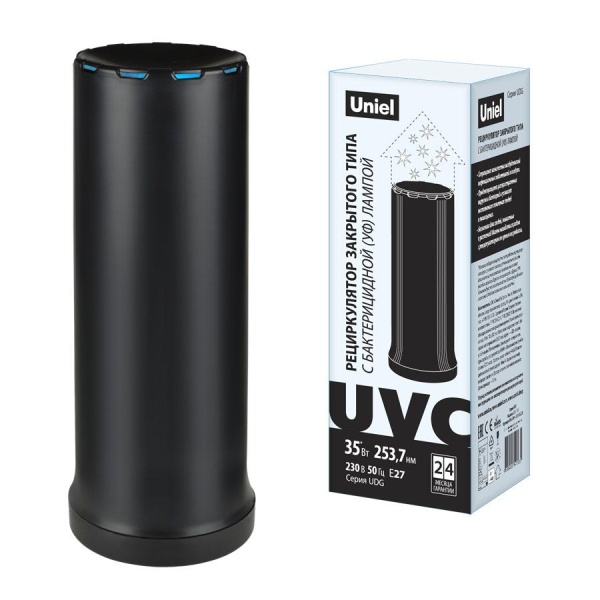 Ультрафиолетовый бактерицидный рециркулятор Uniel UDG-T30A UVCB Black UL-00007696 Ультрафиолетовый бактерицидный рециркулятор Uniel UDG-T30A UVCB Black UL-00007696