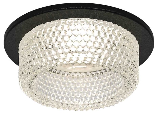 Светильник встраиваемый декоративный ЭРА DK109 BK/CL под лампу MR16 GU5.3 черный/прозрачный Б0058417