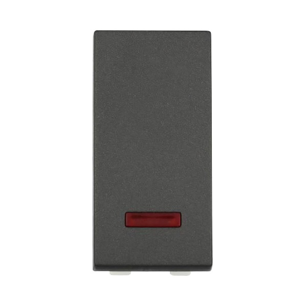 Выключатель LK Studio с индикатором 45х22,5мм (схема 1L) 16 A, 250 B (черный бархат) LK45 850308-1