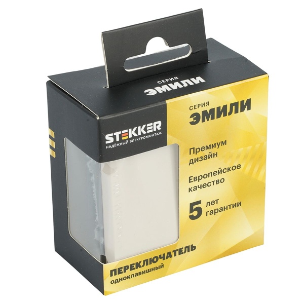 Переключатель 1-клавишный (механизм), Stekker, 250В, 10A Эмили, RSW10-5105-08, кашемир, soft touch 49893