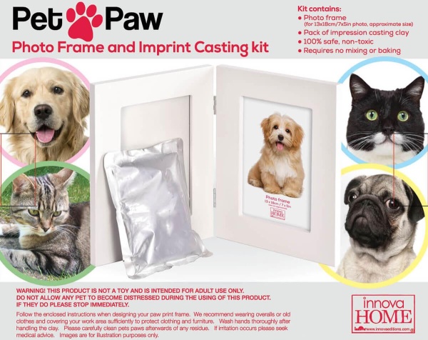 Фоторамка Innova PI09986 Ф/рамка 1 фото 13*18+набор для лепки, Photo and Imprint kit, белая, пластик (6/24/4 Б0037339