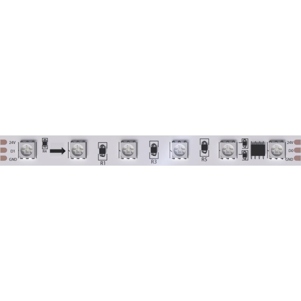Светодиодная лента 24V 14,4W/m RGB 5м Arte Lamp SPI A2406010-05-RGB