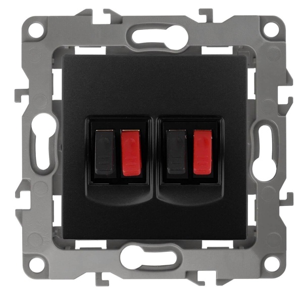 Аудиорозетка двойная ЭРА 12 12-3112-05 Б0027465 Аудиорозетка двойная ЭРА 12 12-3112-05 Б0027465