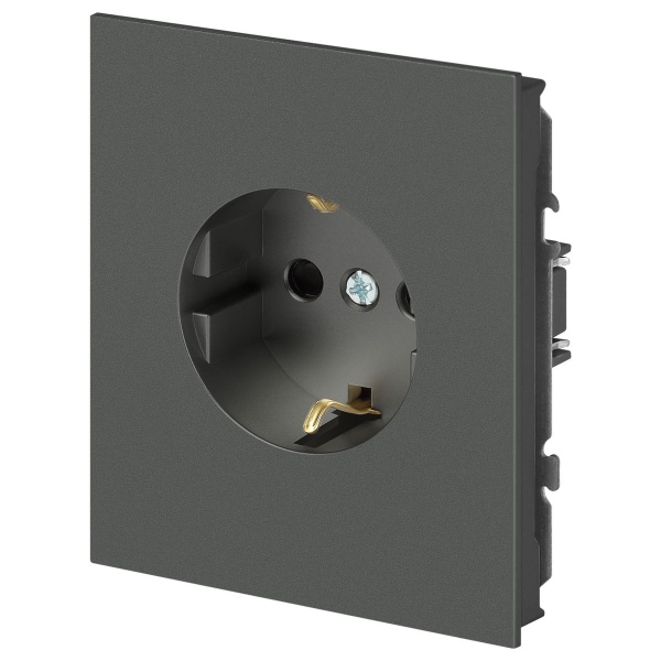 Розетка ЭРА Arktik 16-2101-06 с заземлением 2P+E Schuko 16А-250В графит Б0070419