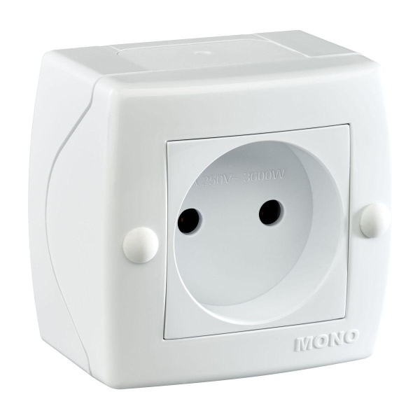Розетка 2К Mono Electric Octans IP20 16A 250V винтовое подключение белый 104-010106-116 Розетка 2К Mono Electric Octans IP20 16A 250V винтовое подключение белый 104-010106-116