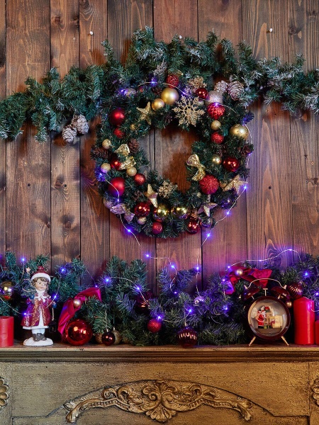 Светодиодная гирлянда Uniel Роса фиолетовый ULD-S0500-050/SCB/2AA Purple IP20 Dew UL-00007185