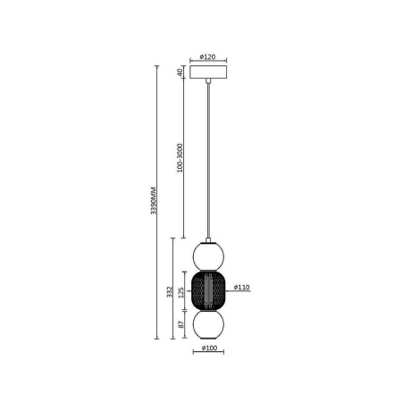 Подвесной светодиодный светильник Maytoni Drop MOD273PL-L16CH3K
