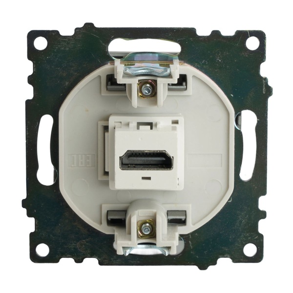 Розетка HDMI 2.1, Type A (механизм), серия Катрин, графит, GLS00-7118-06 50059