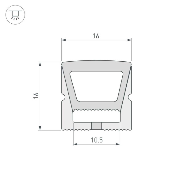 Профиль Arlight WPH-Flex-1616-Top-S11-5m White 040270