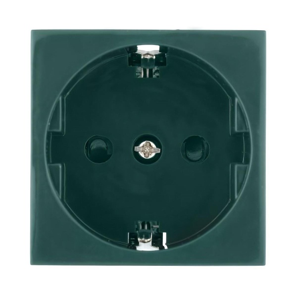 Розетка LK Studio с з/к, со шторками (зеленый) LK45 ( для выделения "чиcтого питания сети") 851119