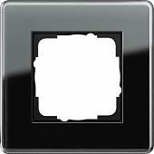 Рамка 1-постовая Gira Esprit C черное стекло 0211505