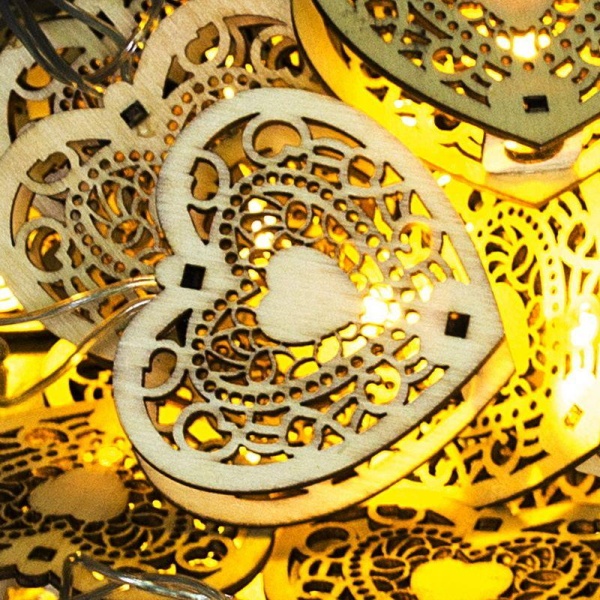 Cветодиодная гирлянда Sneha Сердце 230V теплый белый статичный A-406