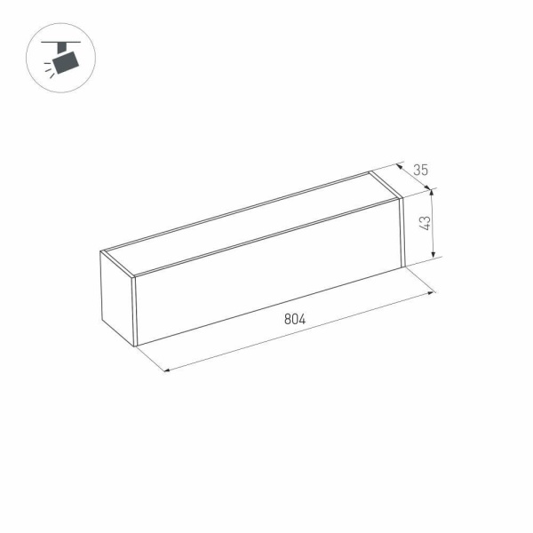 Трековый светодиодный светильник для магнитного шинопровода Arlight Mag-Flat-45-L805-24W Warm3000 026956