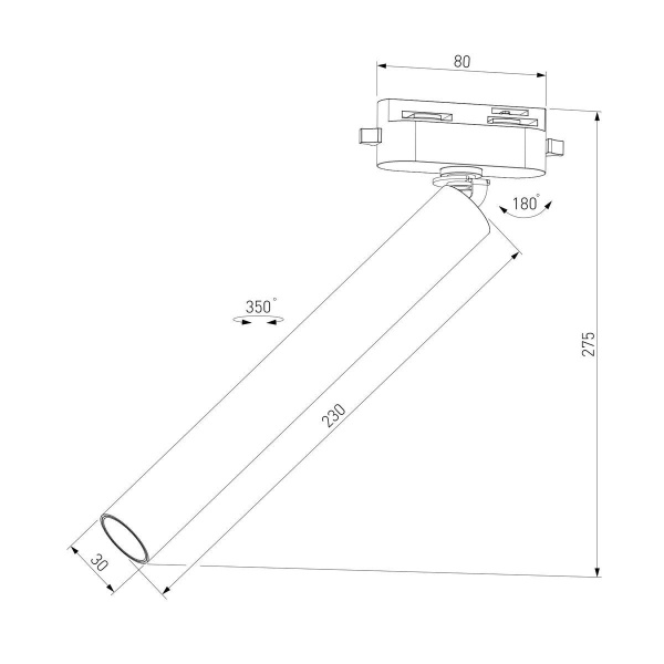 Трековый светодиодный светильник Elektrostandard Pika 85111/01 a065273 Трековый светодиодный светильник Elektrostandard Pika 85111/01 a065273