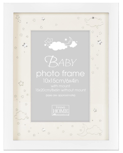 Фоторамка Innova PI08350 Ф/рамка 10*15cm Baby Shiny Stars, белая, МДФ (6/24/288) Б0046318