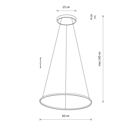Подвесная люстра Nowodvorski Circolo Led M Black 10862
