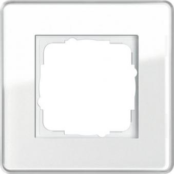 Рамка 1-постовая Gira Esprit C белое стекло 0211512