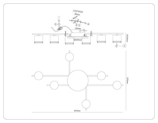 Люстра Ambrella Light COMFORT FL51755