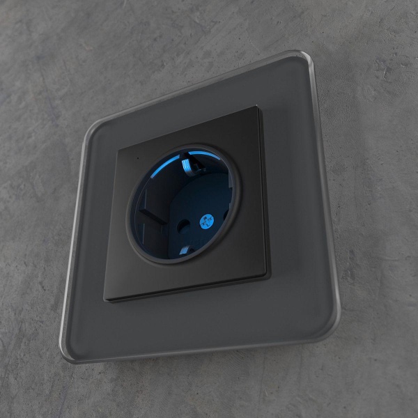 Розетка Werkel с/з с подсветкой черный W1171408 4690389171727 Розетка Werkel с/з с подсветкой черный W1171408 4690389171727