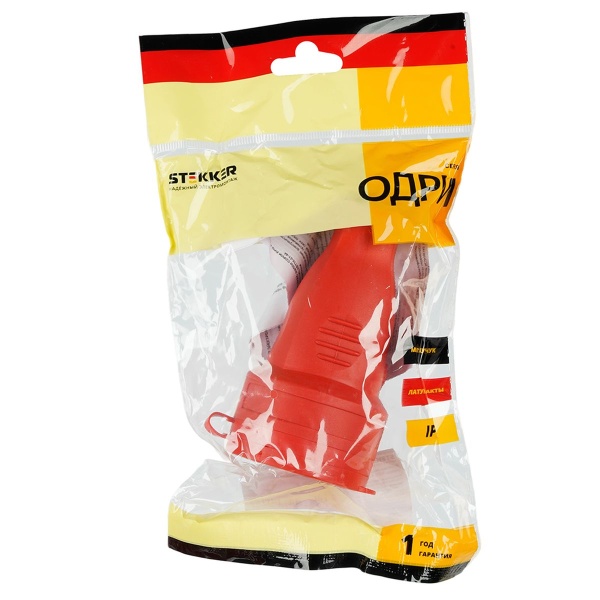 Розетка переносная 1-местная Stekker Одри RST16-21-44 красный 39195