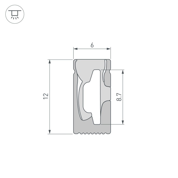 Профиль Arlight WPH-Flex-0612-Side-S8-10M Black 045785