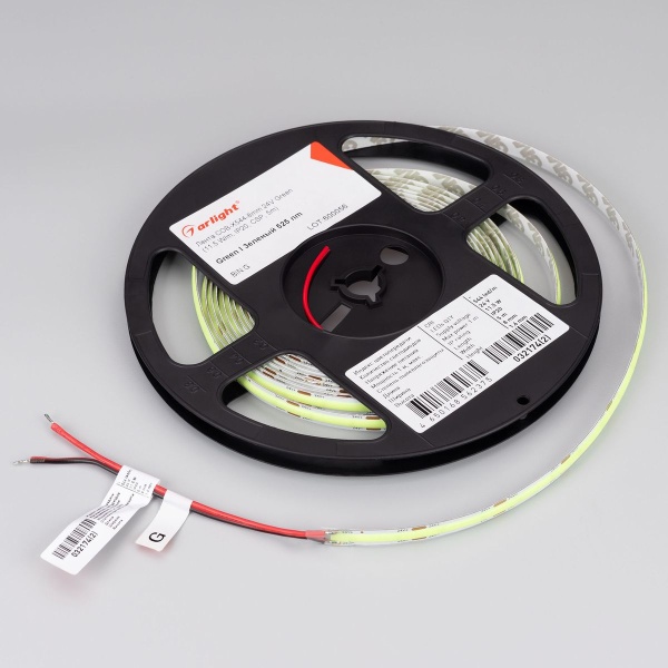Светодиодная лента Arlight 11,5W/m 544Led/m CSP зеленый 5M COB-X544-8mm 24V Green 032174(3)