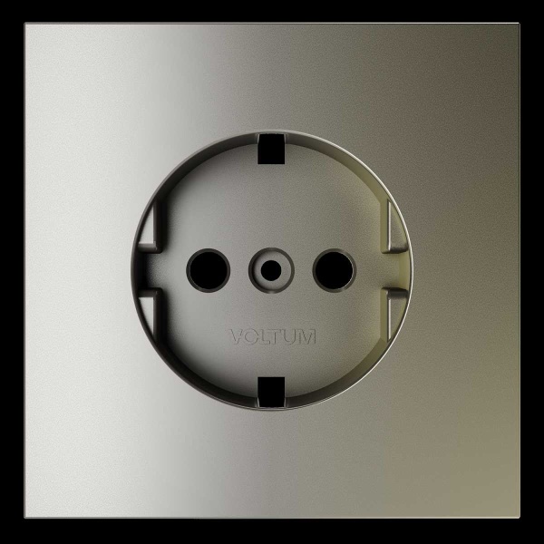 Накладка для розетки с заземлением S70 (шелк) Voltum VLS000604