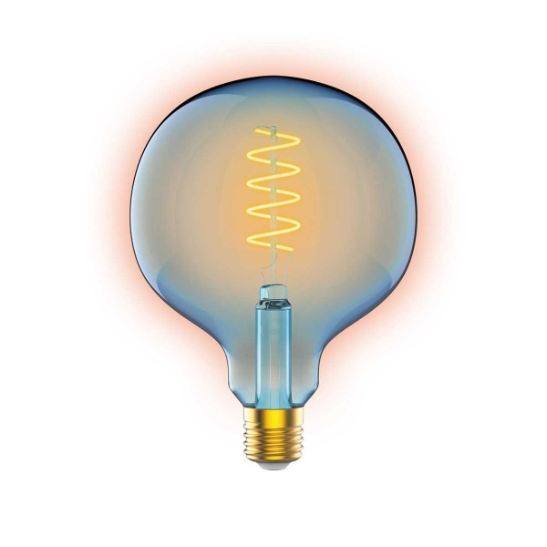 Лампа светодиодная диммируемая филаментная Gauss E27 5W 1800K синяя 1013802105