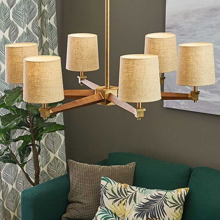 Подвесная люстра Imperium Loft Jorgenson D85 Beige/Dark Wood 102089-26