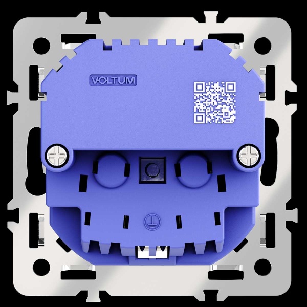 Механизм розетки с заземлением и защитными шторками 16А с USB A+C S70 Voltum VLS0405M