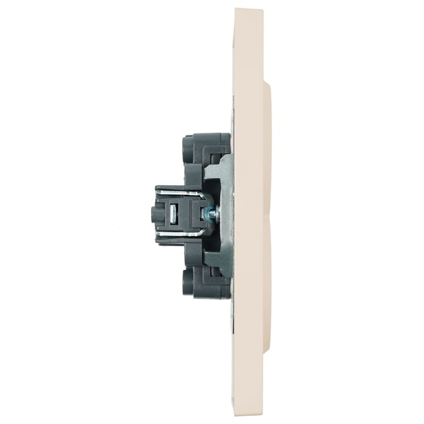 Розетка 2-местная с защитной шторкой, Stekker, б/з, 250В, 16А Эмили, RST16-5116-08, кашемир, soft touch 49903